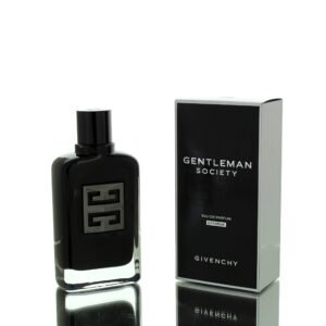 Flacon noir de Givenchy Gentleman Society Extreme 60 ml et sa boite