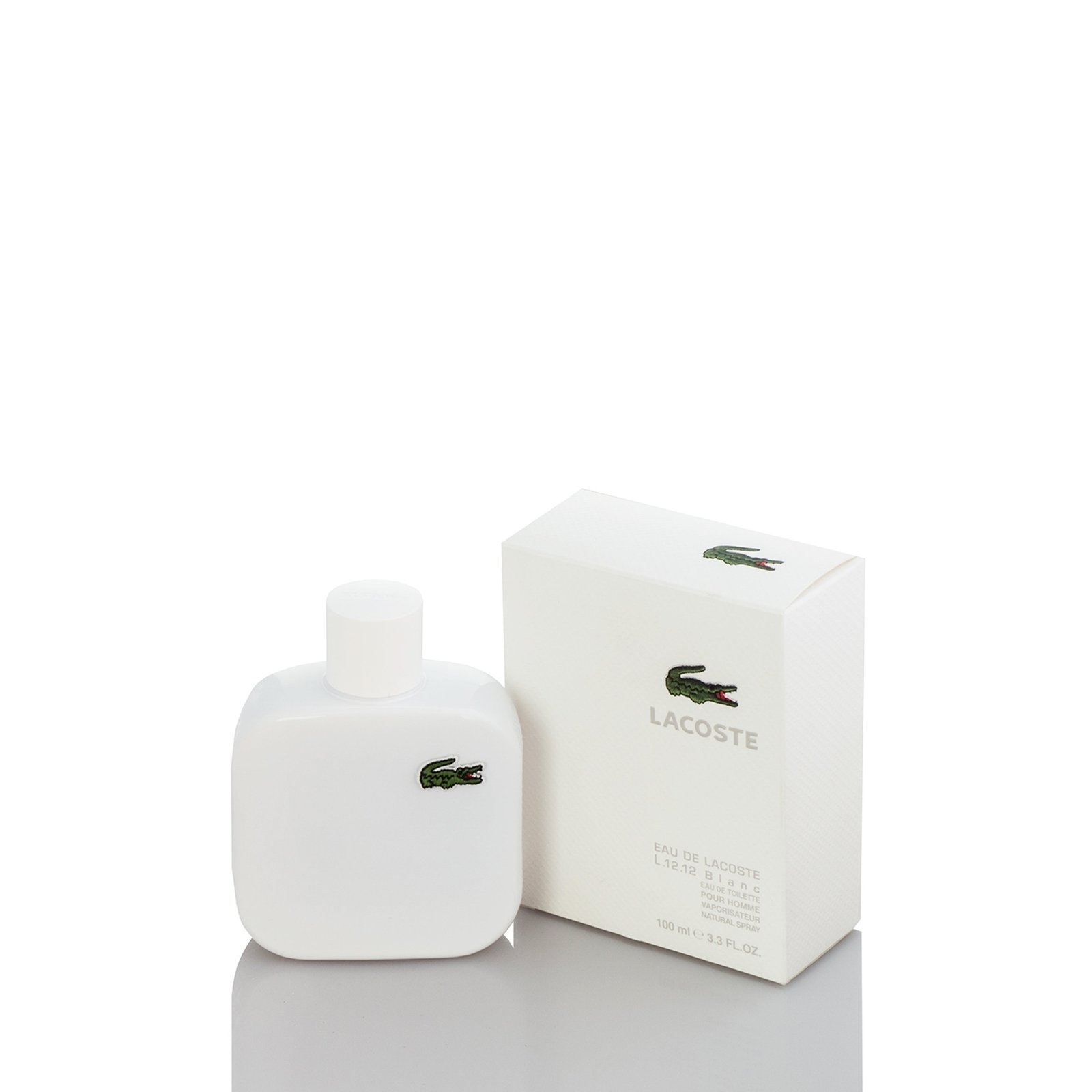 Flacon blanc de Lacoste Blanc eau de toilette 50 ml et sa boite